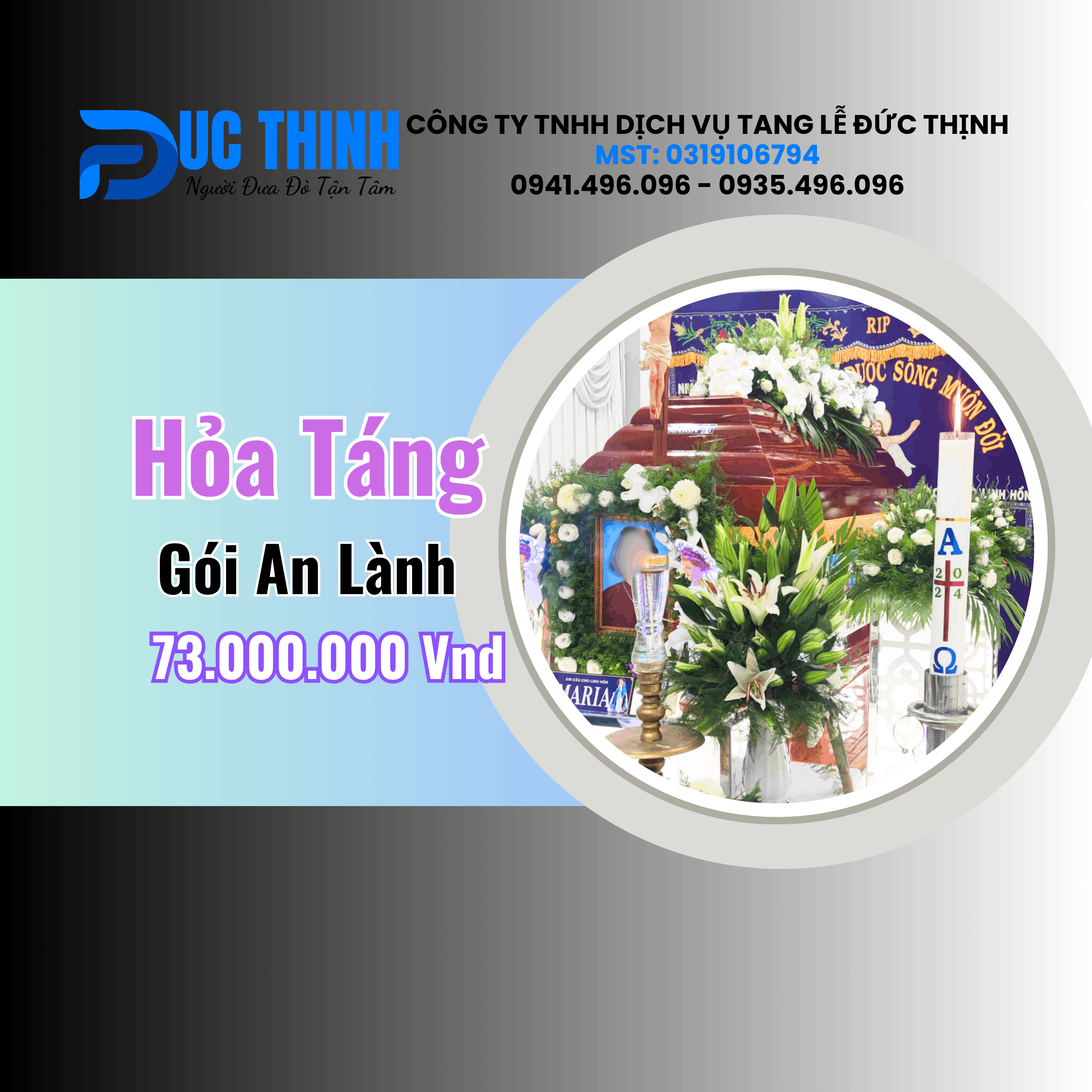 Gói Hỏa Táng Trọn Gói An Lành (Công Giáo) – 73.000.000đ | Đức Thịnh – TP.HCM